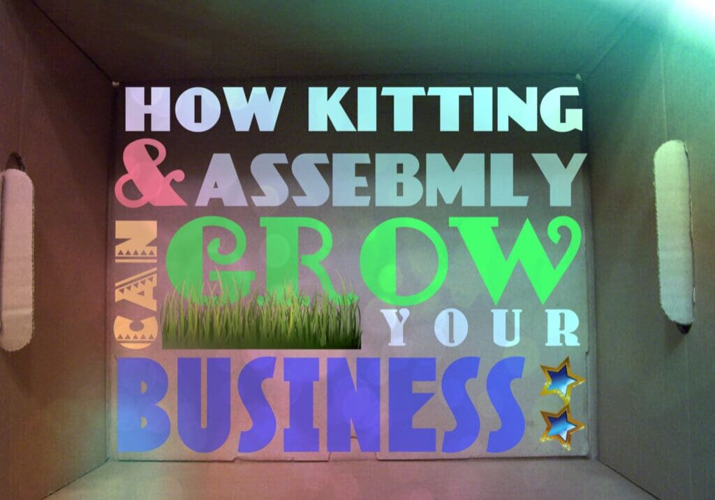 A picture of some grass and text that reads " how kitting & assembly grow your business."